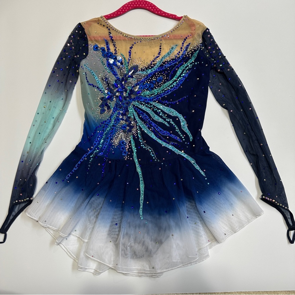 New Figure Skating Dress Size 14 (11~13T) with Hair Scrunchies (140~150cm)